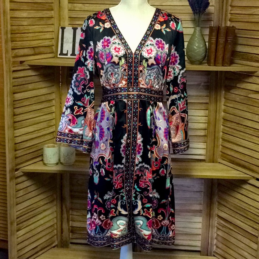 🐞 Vintage MIX IT Kimono Dress Size 12
